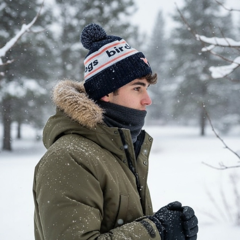 Birddogs Beanie‎ Pom Pom Knit Hat Winter Warm Casual Mens